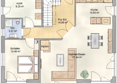 Massivhaus Spree FH 173 Grundriss EG