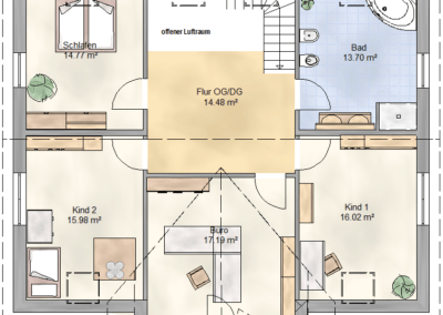 Massivhaus Spree FH 203 Grundriss DG