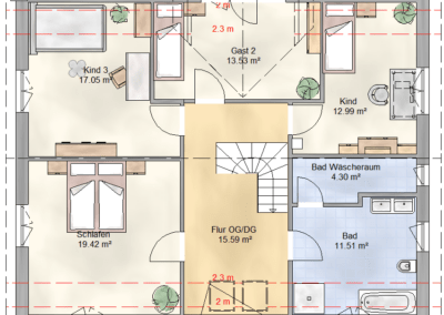 Massivhaus Spree SH 183 Grundriss DG