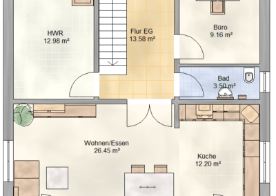 Massivhaus Spree SH 152 Grundriss EG