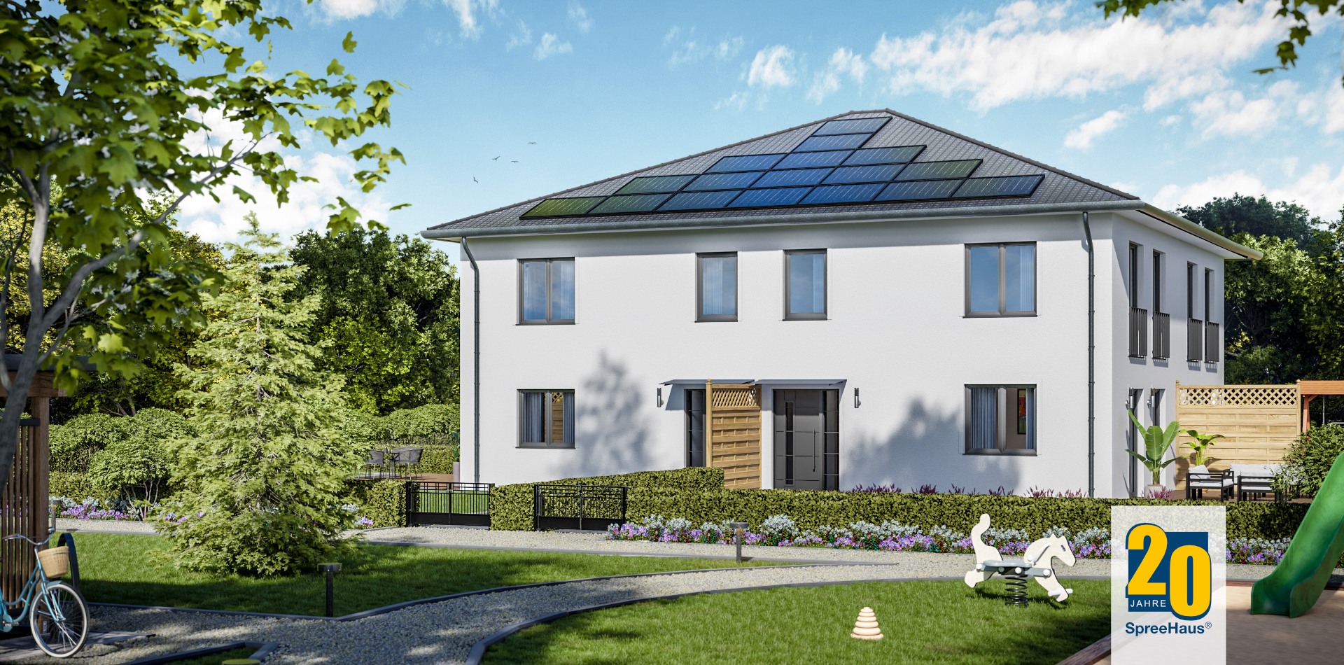 Townhouse massiv gebaut von SpreeHaus in Berlin